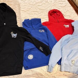 4 Cozy Kids Hoodie Collection - Black, Blue, Red, Light Blue